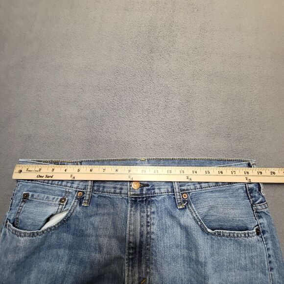 Levi's 569 Loose Fit Jeans Mens 38x31 Blue Denim Straight Leg Distressed - Picture 8 of 10